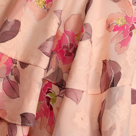 LULUS STRAPLESS FLORAL DRESS PINK MINI DRESS COCKTAIL - Picture 4 of 4